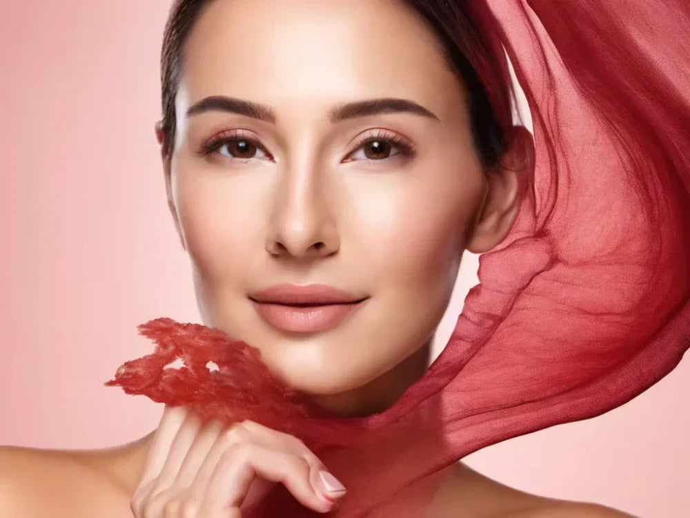 Red algae skincare benefits for ageless skin by holistic esthetician Leslie Morand in Solana Beach, California