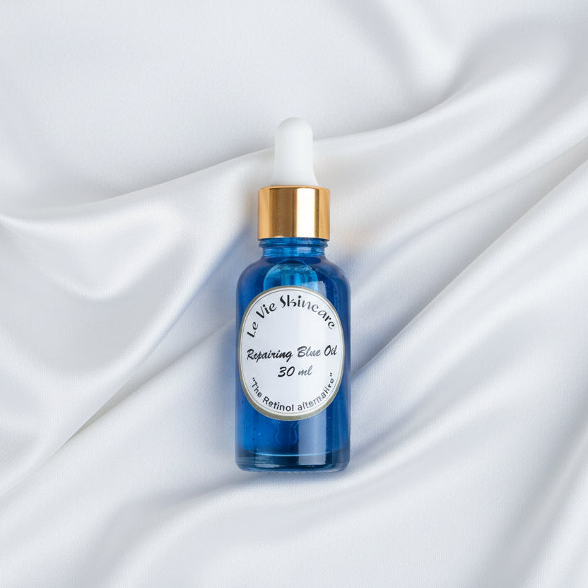 "Repairing Blue Oil — plant-based retinol alternative facial oil | Leslie Morand Skincare"