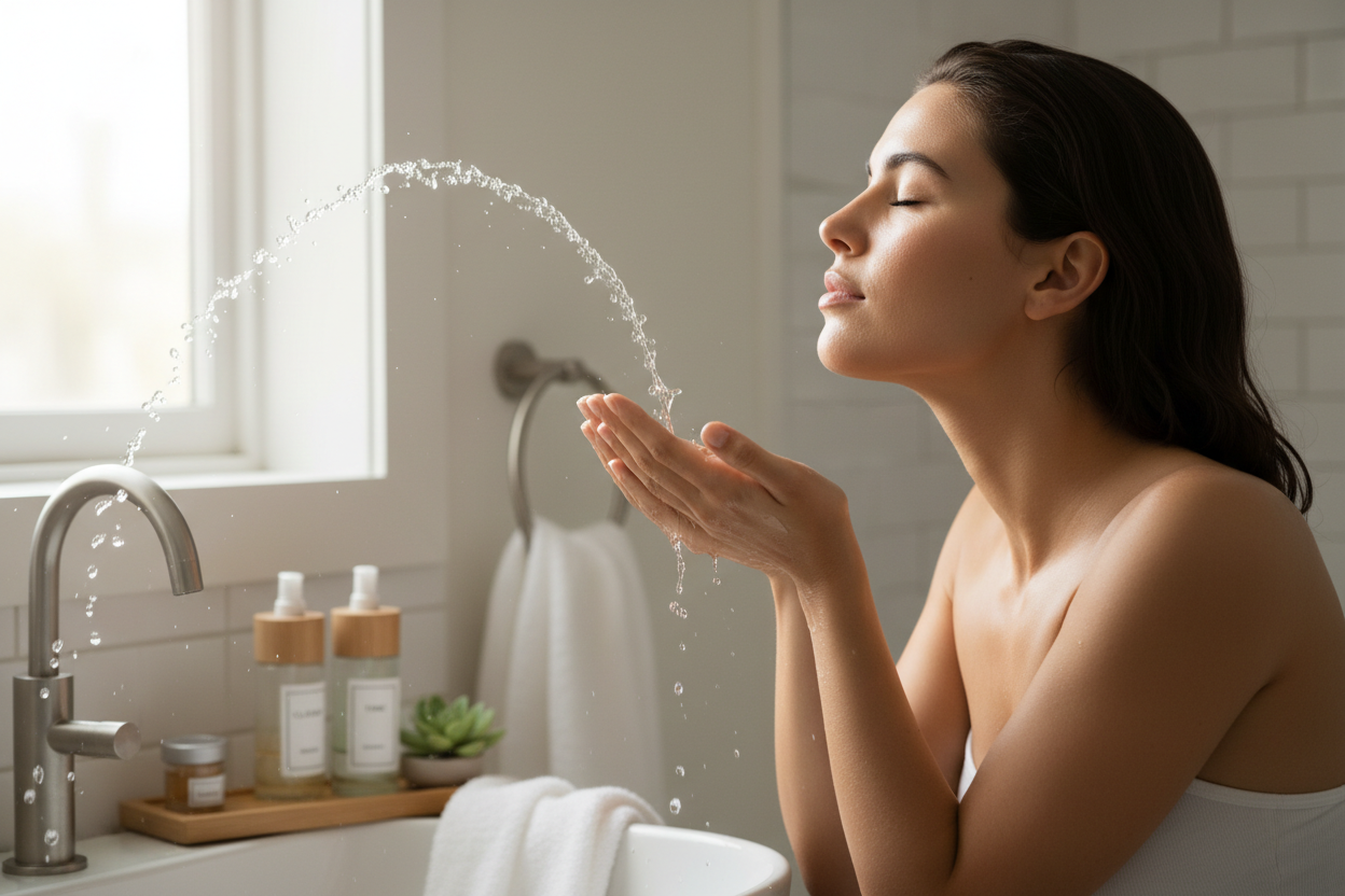 washing face Vtiamin Cleanser